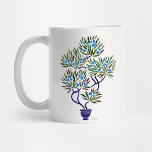 Blue Bonsai Orange Mug